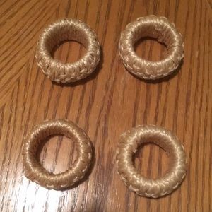 4 Wicker Napkin Rings